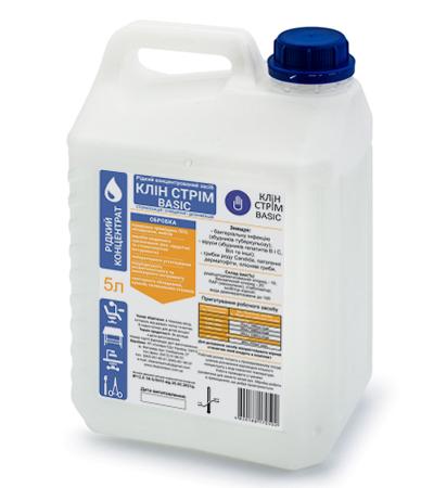 Рідкий концентрат для дезінфекції, достерилізаційного очищення та стерилізації "КЛІН СТРІМ" BASIC 5 л каністра